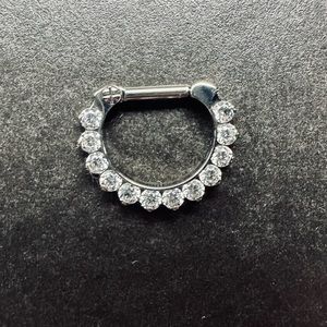 Industrial Strength Odyssey Titanium Prong-set Faceted Gem Septum/Daith Clicker